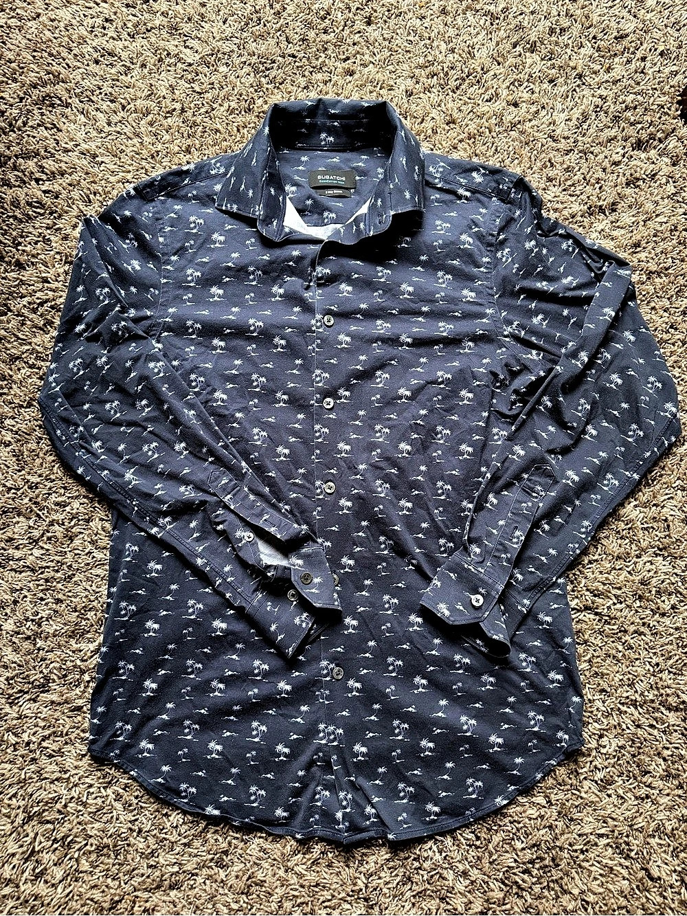 Bugatchi James OoohCotton Palm Tree Print Shirt